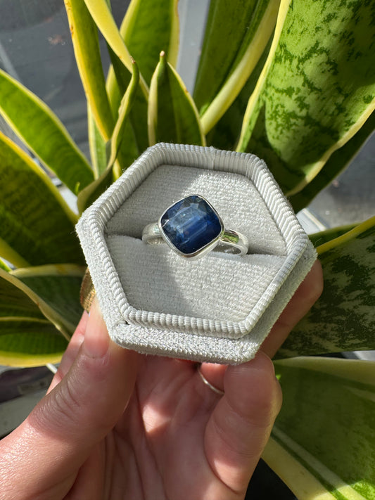 Kyanite Sterling Silver Ring Size 8 - Moon Room Shop and Wellness