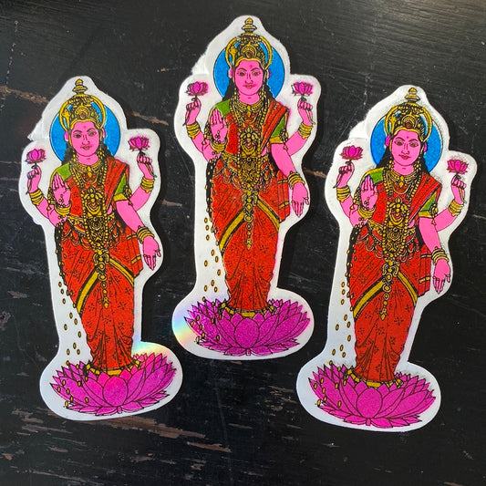 Lakshmi-Goddess of wealth, fortune, power, beauty, fertility and prosperity Sticker - Moon Room Shop and Wellness