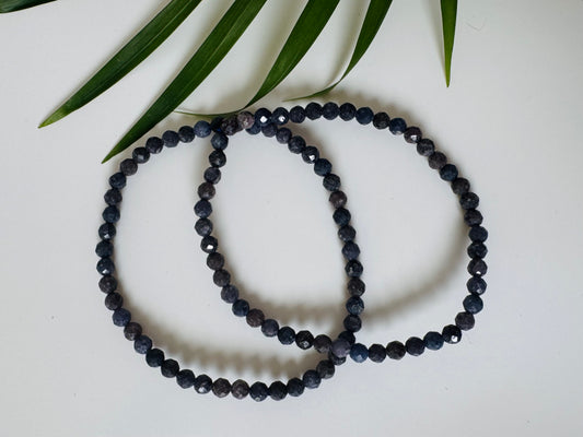 Sapphire Stretch Bracelet 4 mm - Moon Room Shop and Wellness