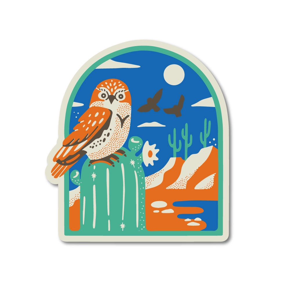 Ferruginous Pygmy-Owl Sticker - Moon Room Shop and Wellness