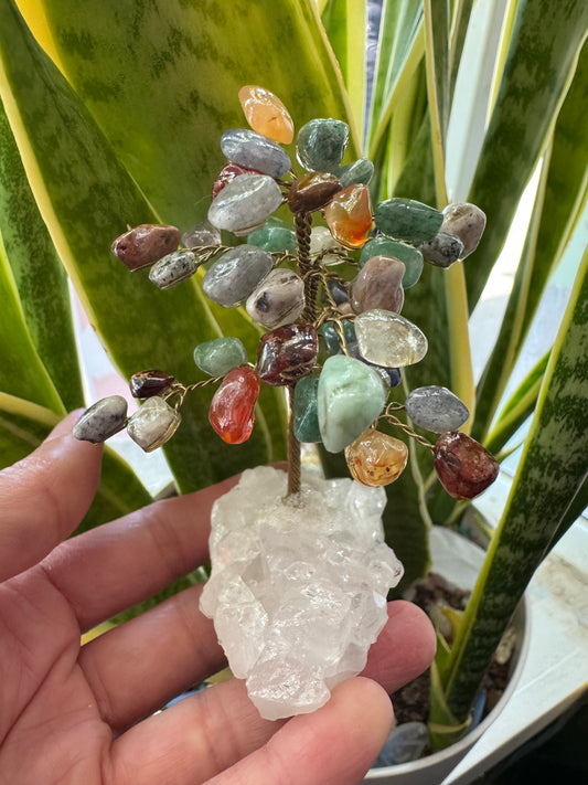 Multi Gem Tree on Clear Quartz -So Sweeeet!! - Moon Room Shop and Wellness