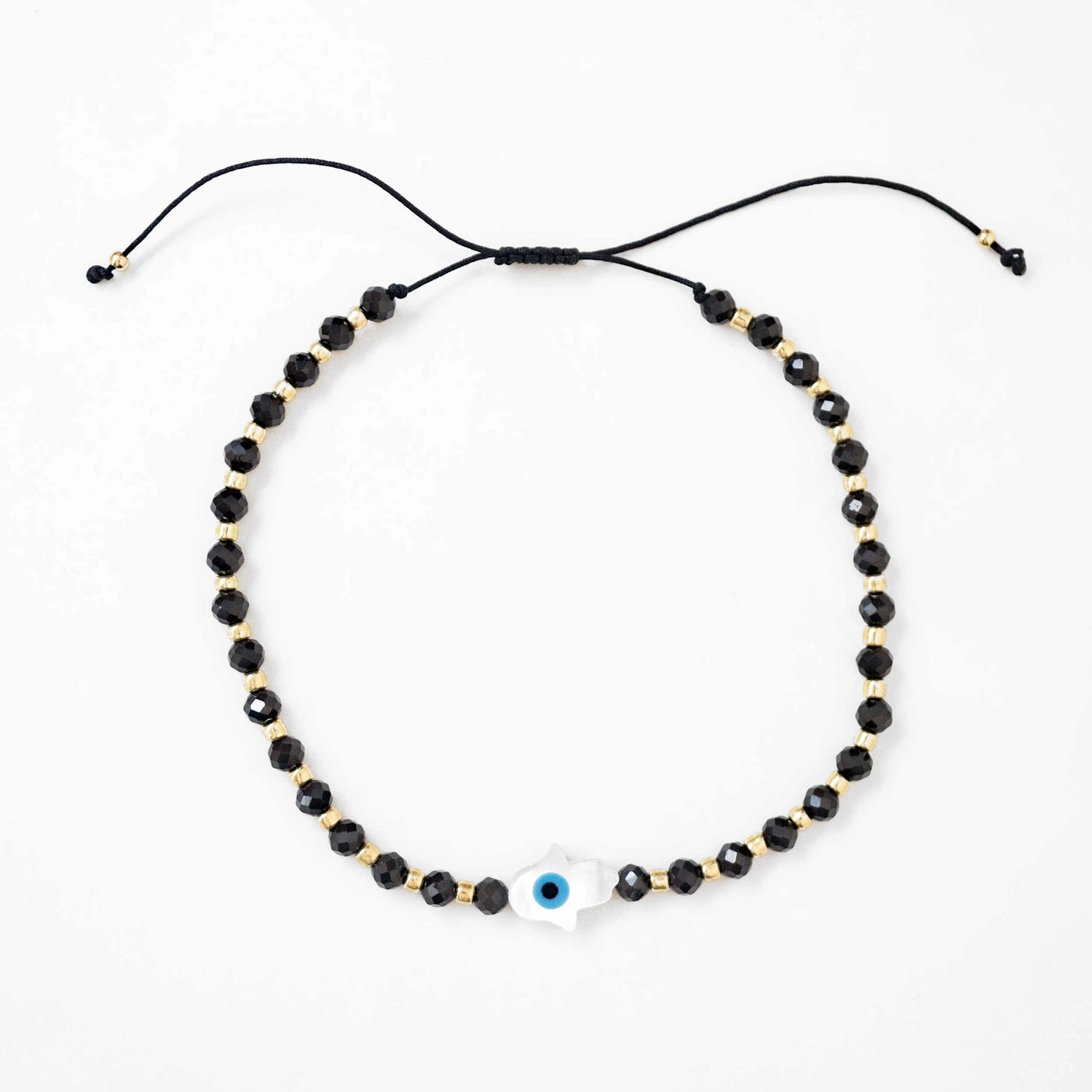 Hamsa Gemstone Bracelet, Black Onyx - Moon Room Shop and Wellness