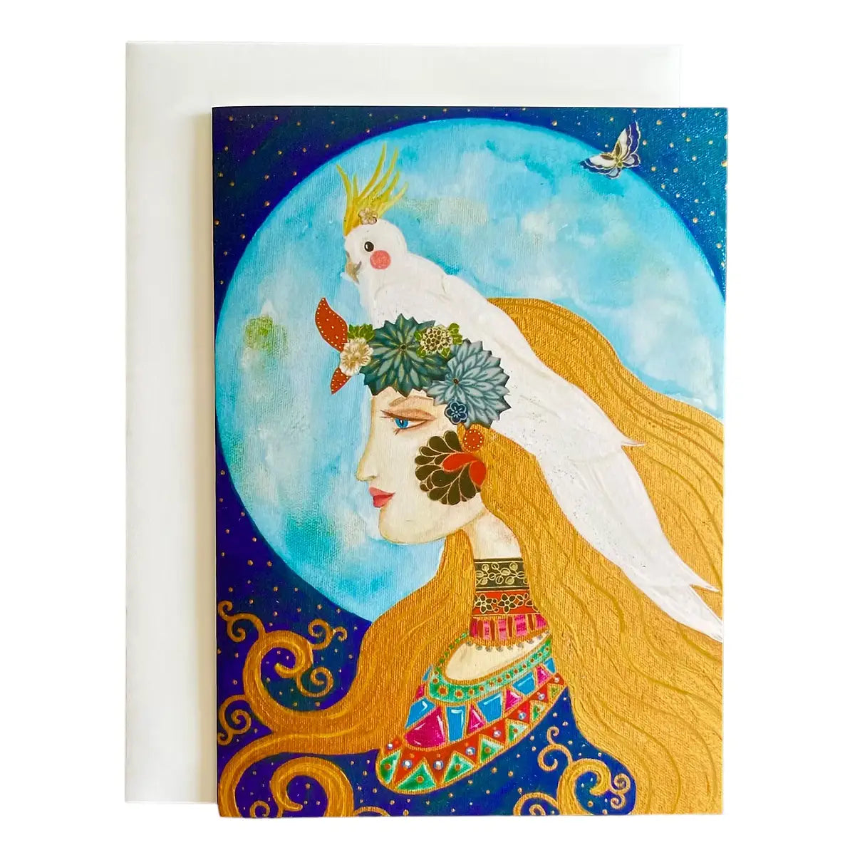 Moon Goddess Card Vashon Artist Diana Comstock