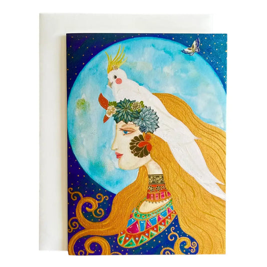 Moon Goddess Card Vashon Artist Diana Comstock - Moon Room Shop and Wellness