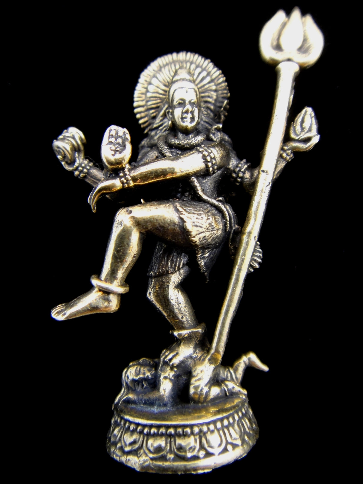 Brass Deity Statuette -Small- Dancing Shiva - Moon Room Shop and Wellness