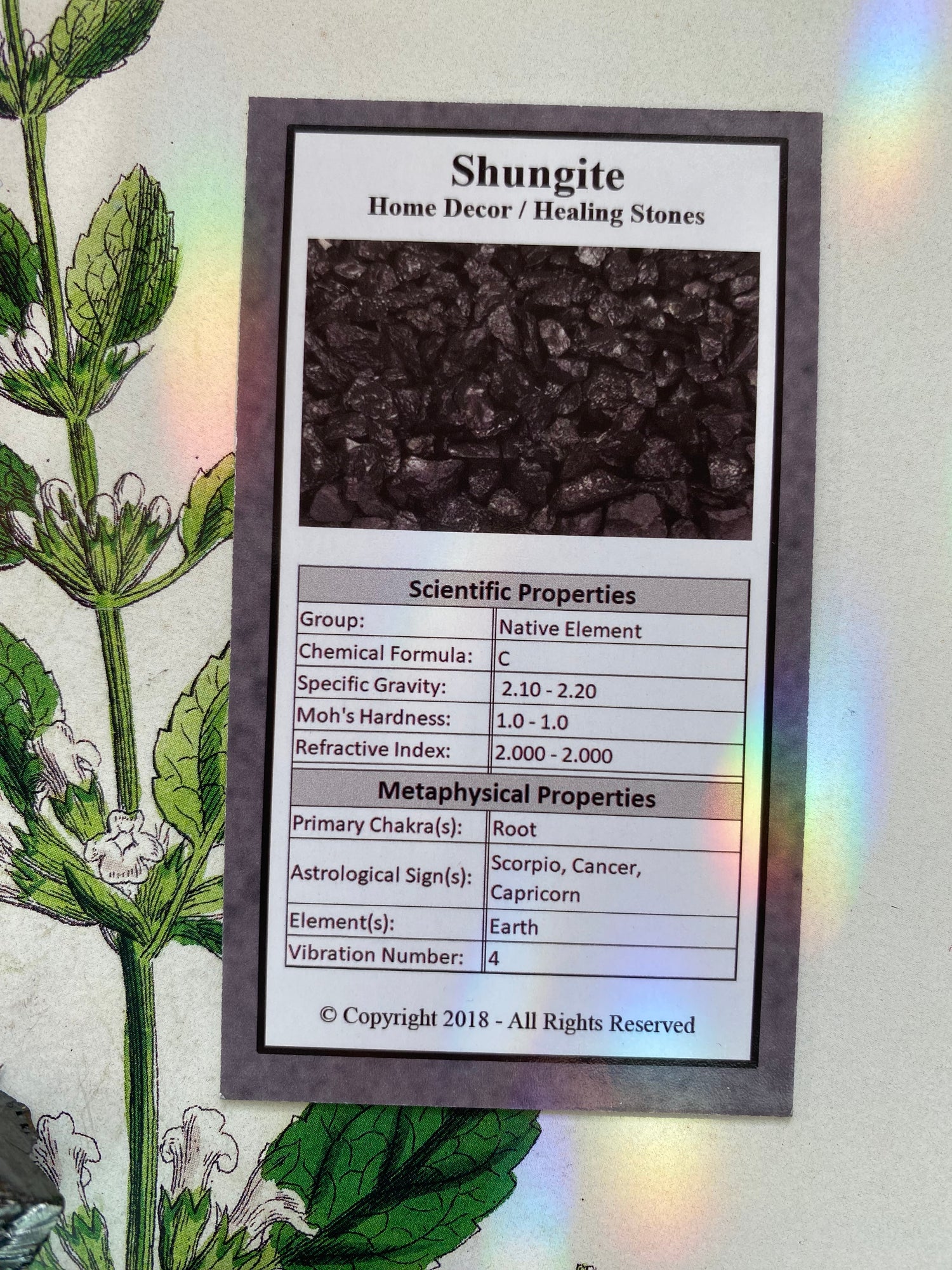 Elite Noble Shungite -1 piece- Russia - Moon Room Shop and Wellness