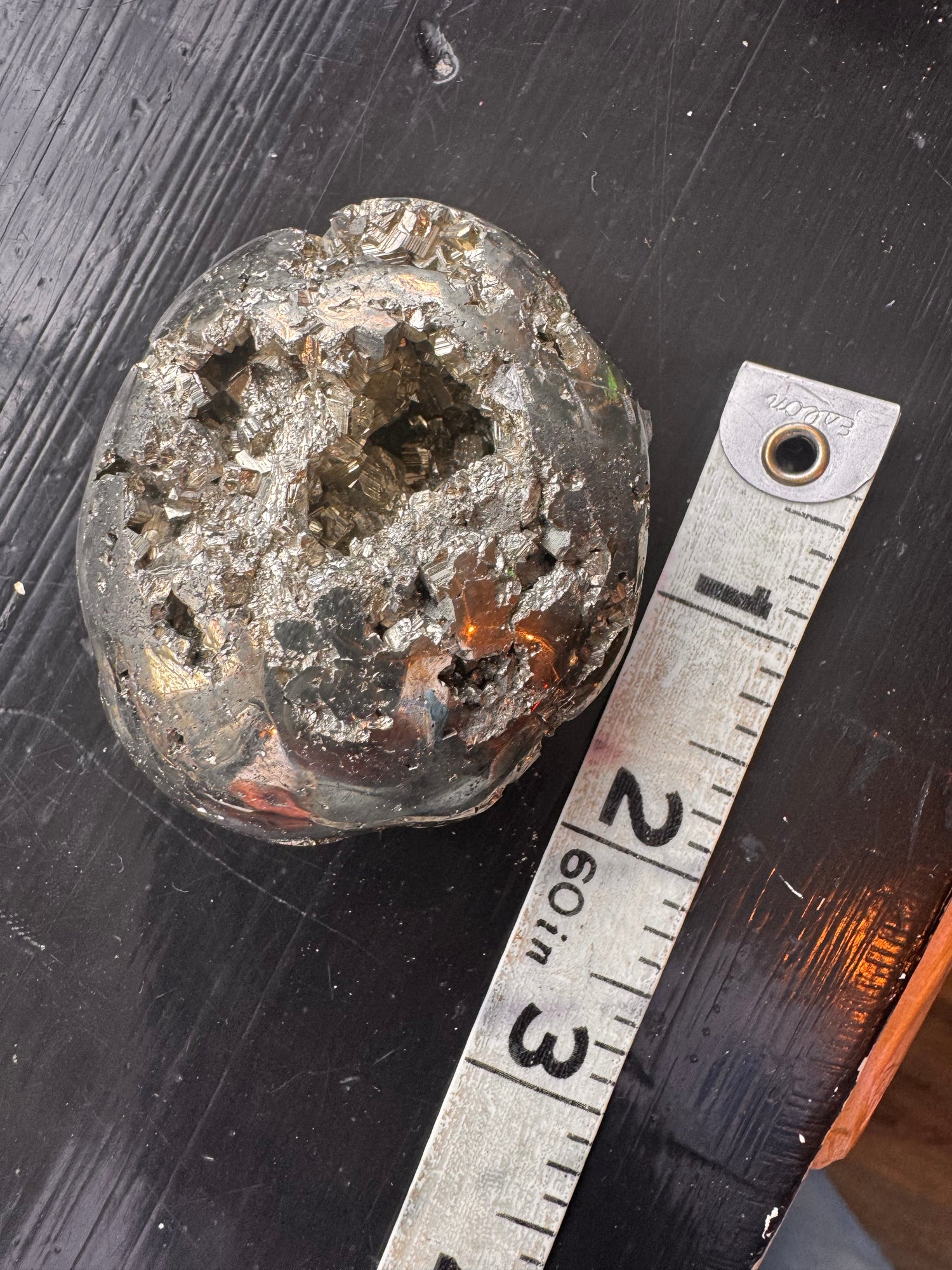 Pyrite Sparkly Palmstone 165 g Peru - Moon Room Shop and Wellness