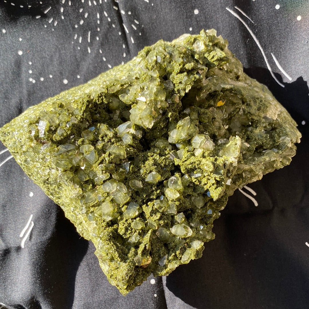 Epidote Quartz Specimen... dreammmmmy 2.64 lbs - Moon Room Shop and Wellness