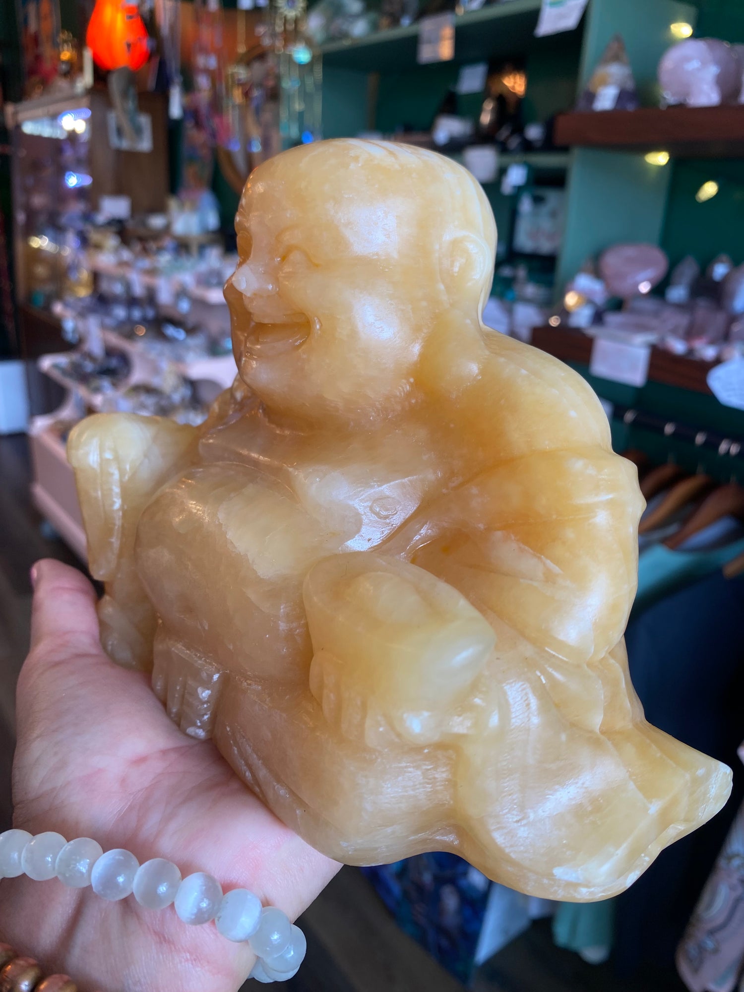 Orange Calcite Buddha 6 lbs - Moon Room Shop and Wellness