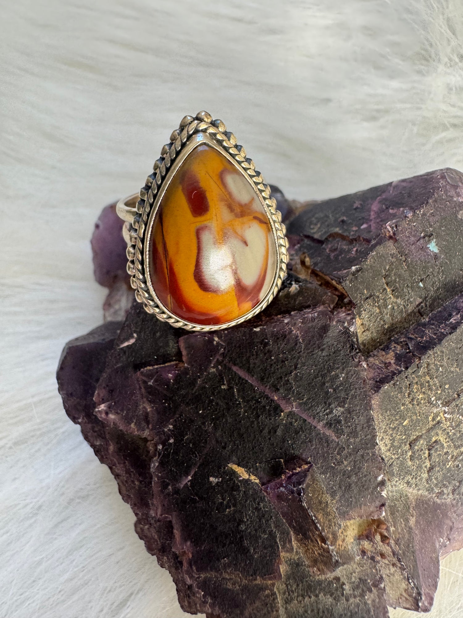 Noreena Jasper 925 Sterling Silver Ring Size 7.75 - Moon Room Shop and Wellness