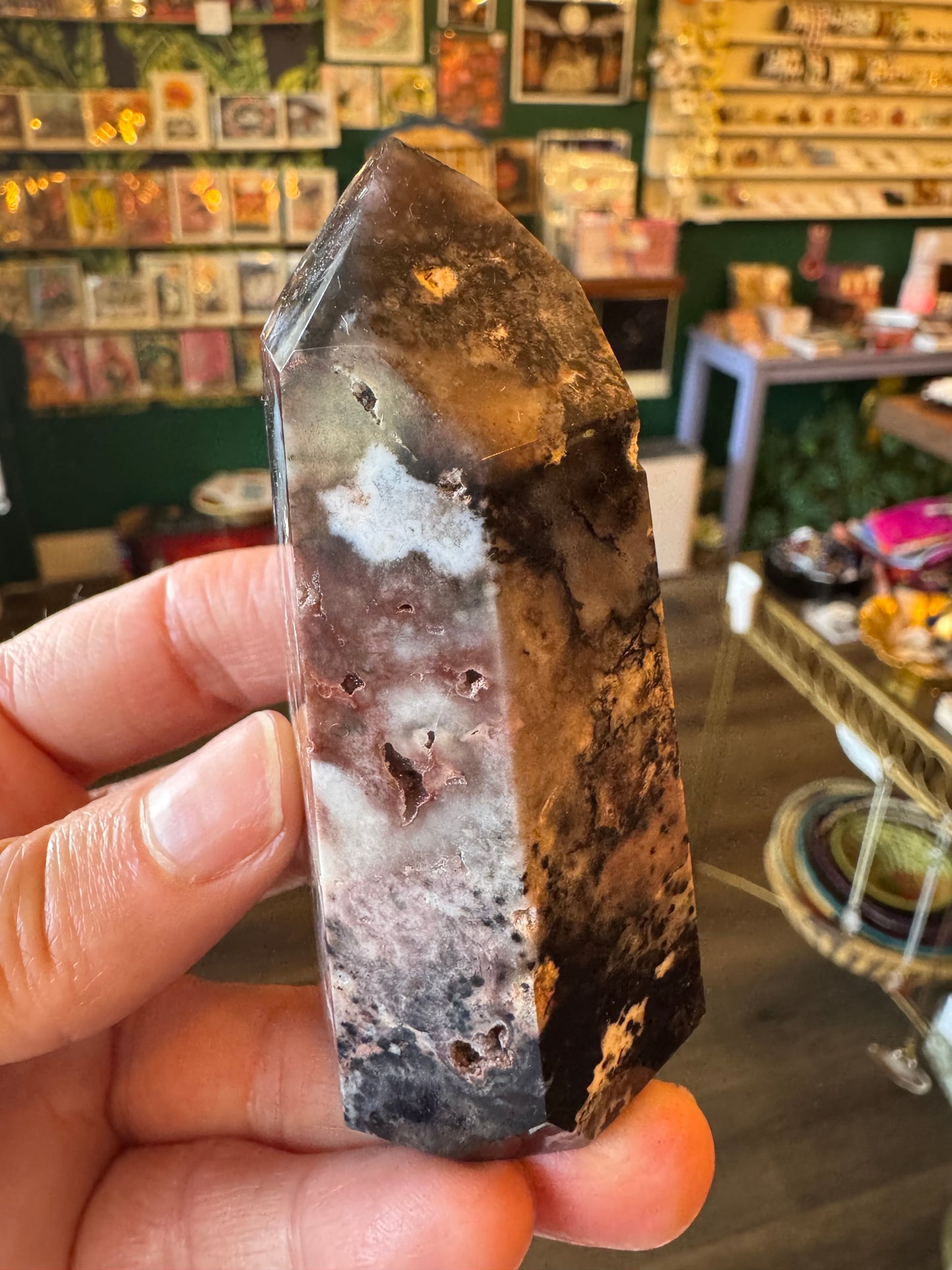 Chalcedony & Druzy Quartz Tower 141 g Brazil