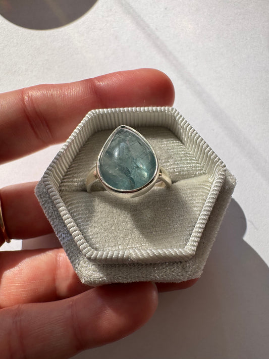 Kyanite Sterling Silver Ring Size Adjustable 5-7 - Moon Room Shop and Wellness