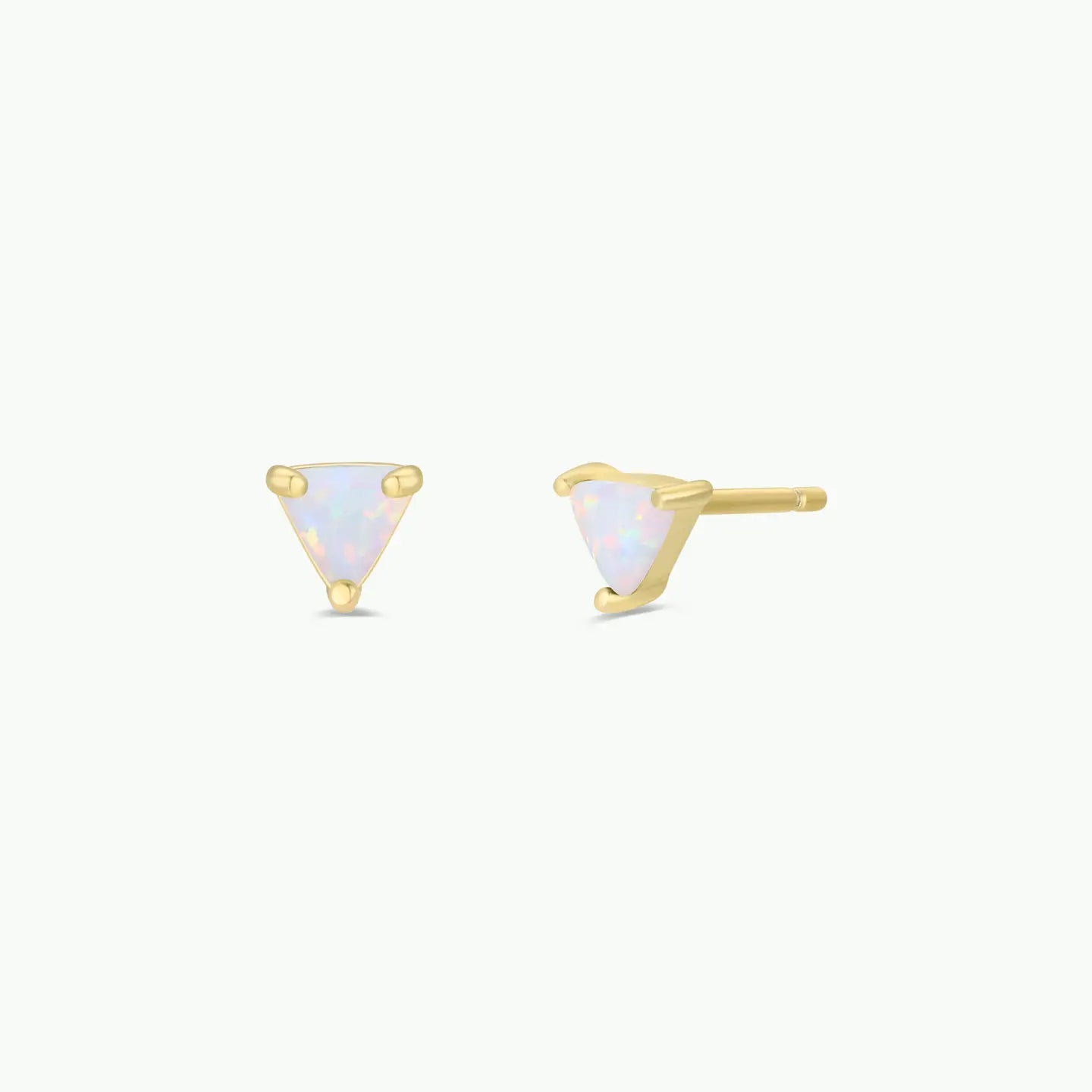 Opal Mini Energy Gem Sterling Silver 18kt Gold Plated Earrings - Moon Room Shop and Wellness