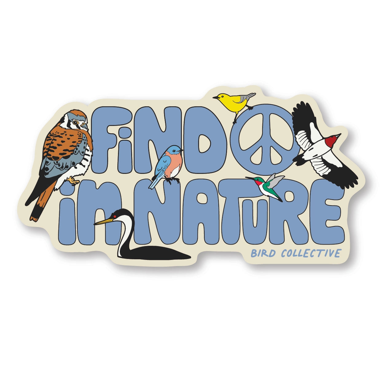 Find Peace in Nature Sticker - Moon Room Shop and Wellness