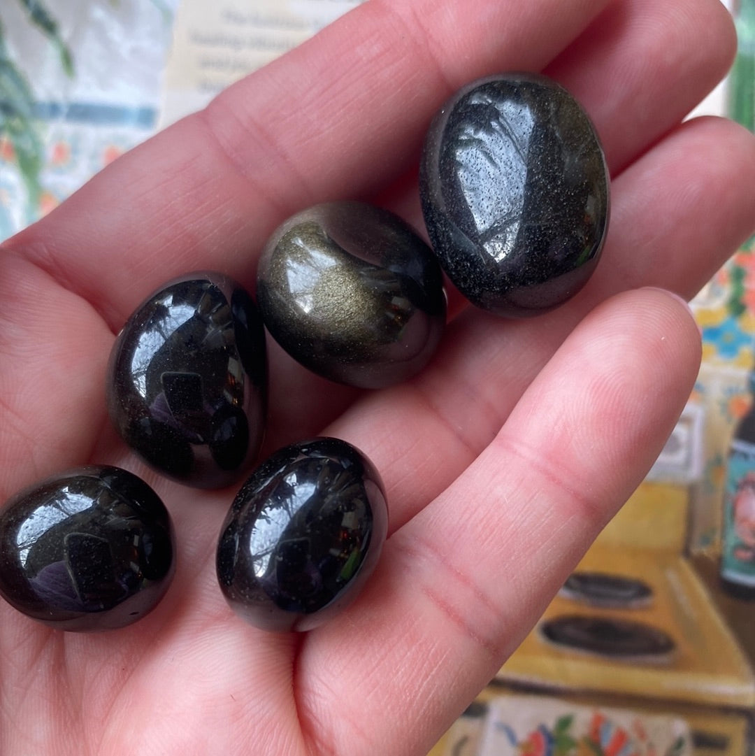 Golden Sheen Obsidian Tumbled - Moon Room Shop and Wellness