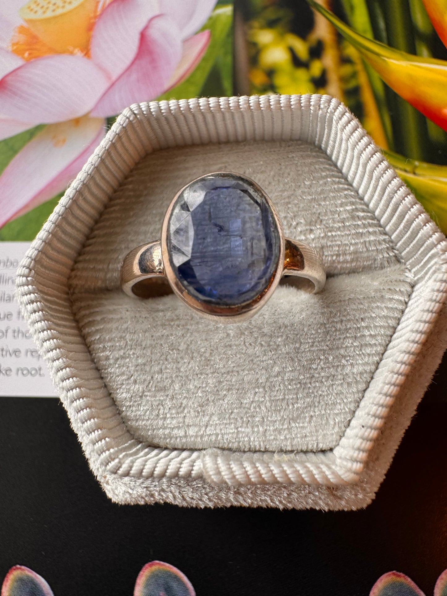 Blue Kyanite Sterling Silver Ring Size 8 - Moon Room Shop and Wellness