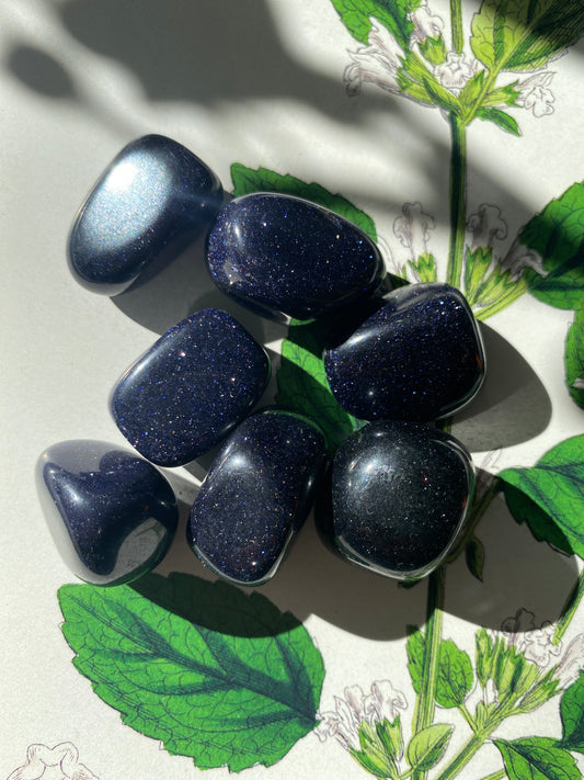 Blue Goldstone Tumbled - Moon Room Shop and Wellness