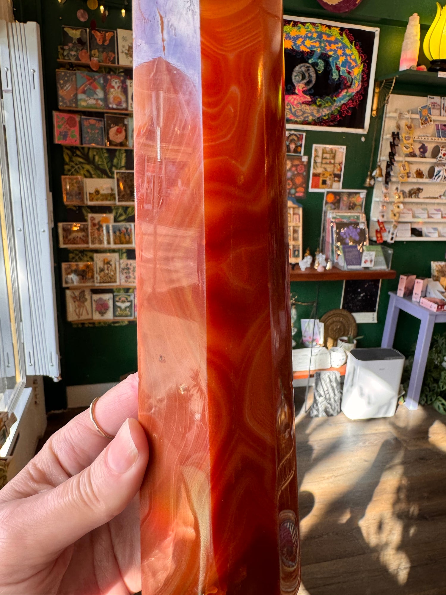 Carnelian Tower/Obelisk 1.92 lb - Moon Room Shop and Wellness