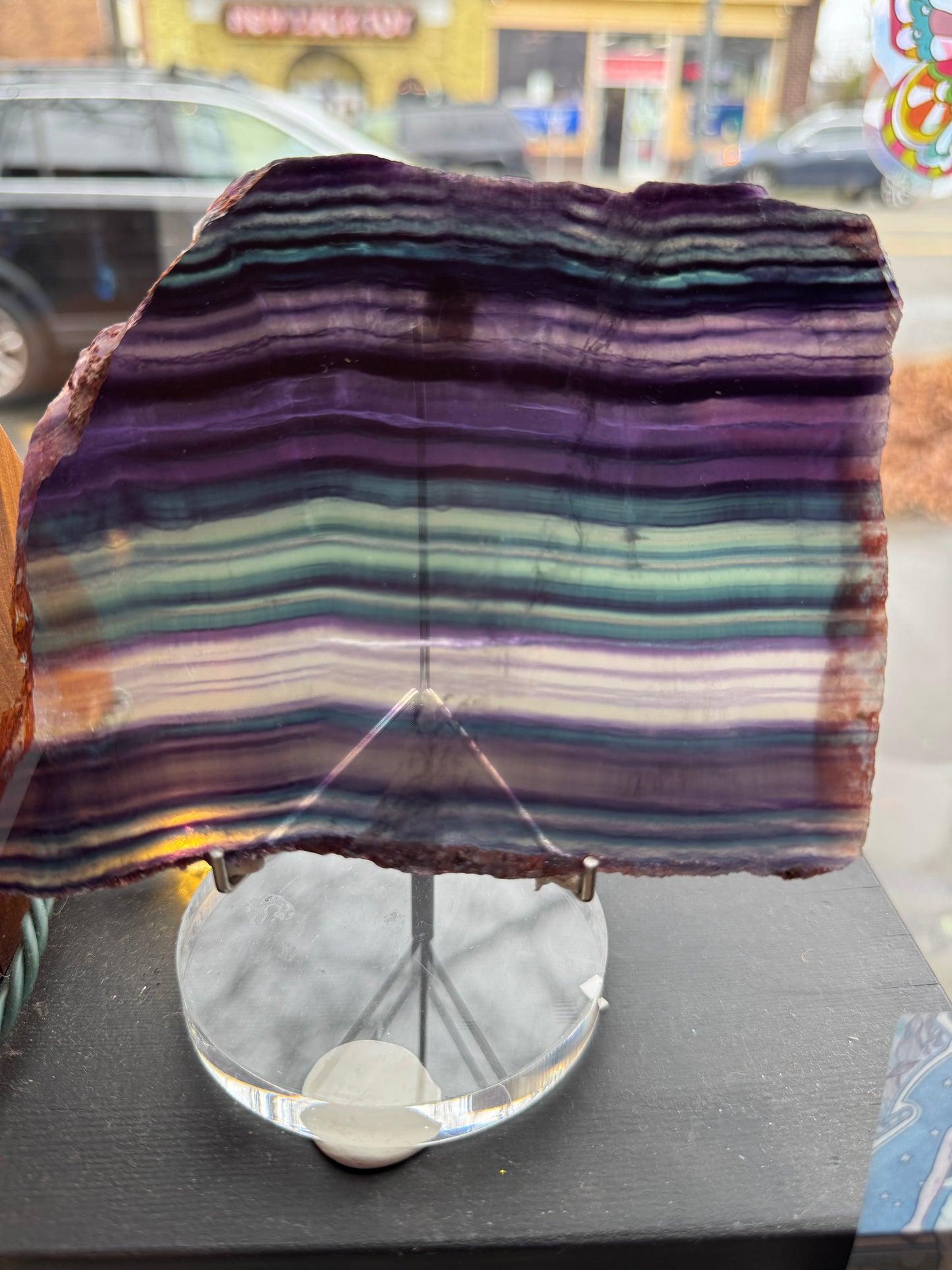 Rainbow Fluorite Slab 398 g - Moon Room Shop and Wellness