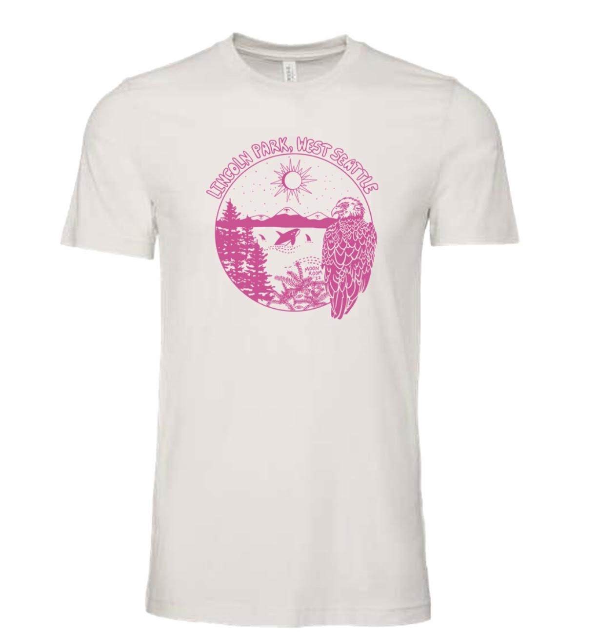 Lincoln Park Tee w Pink Ink Size LARGE - Moon Room Shop and Wellness