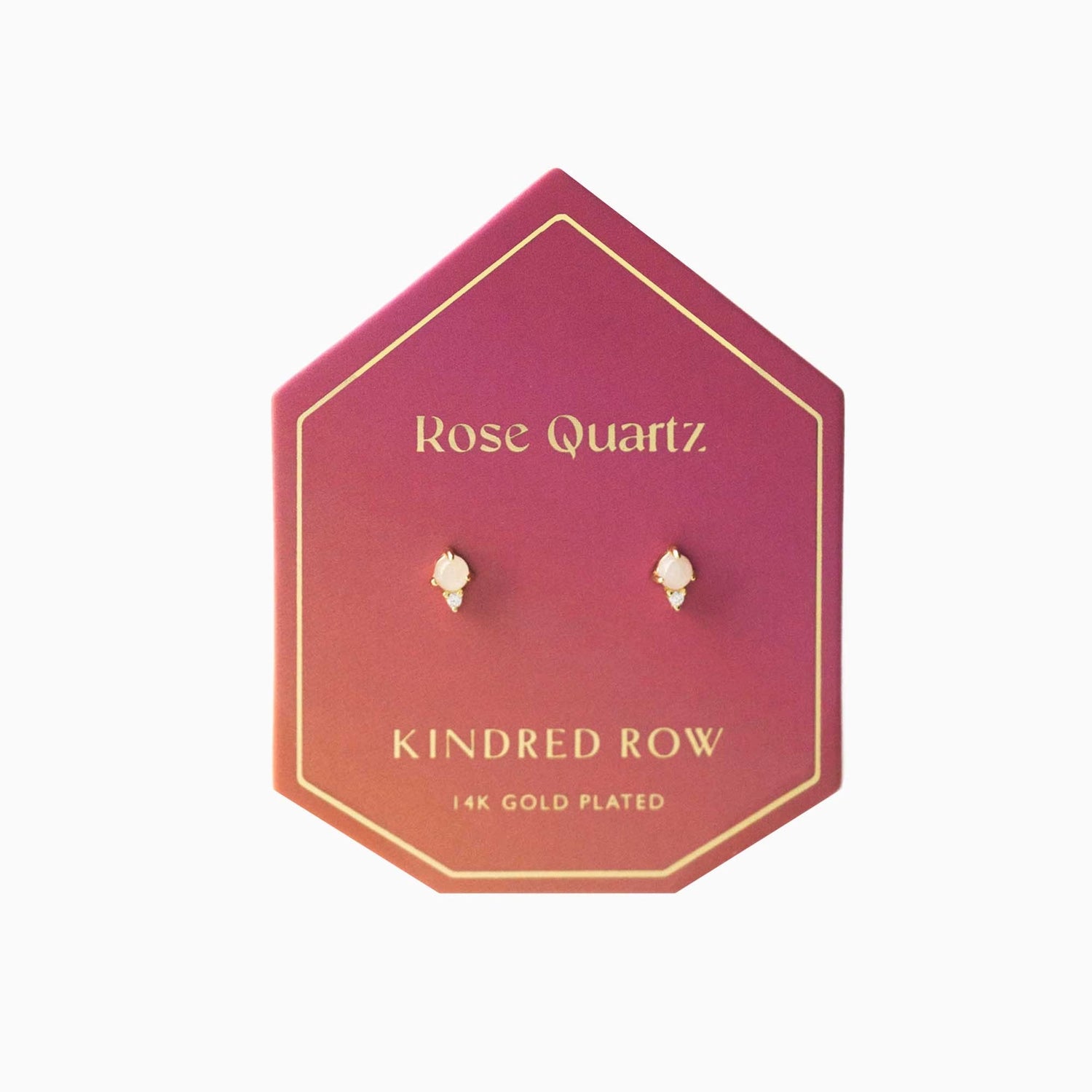 Rose Quartz Gemstone Stud Earrings - Moon Room Shop and Wellness