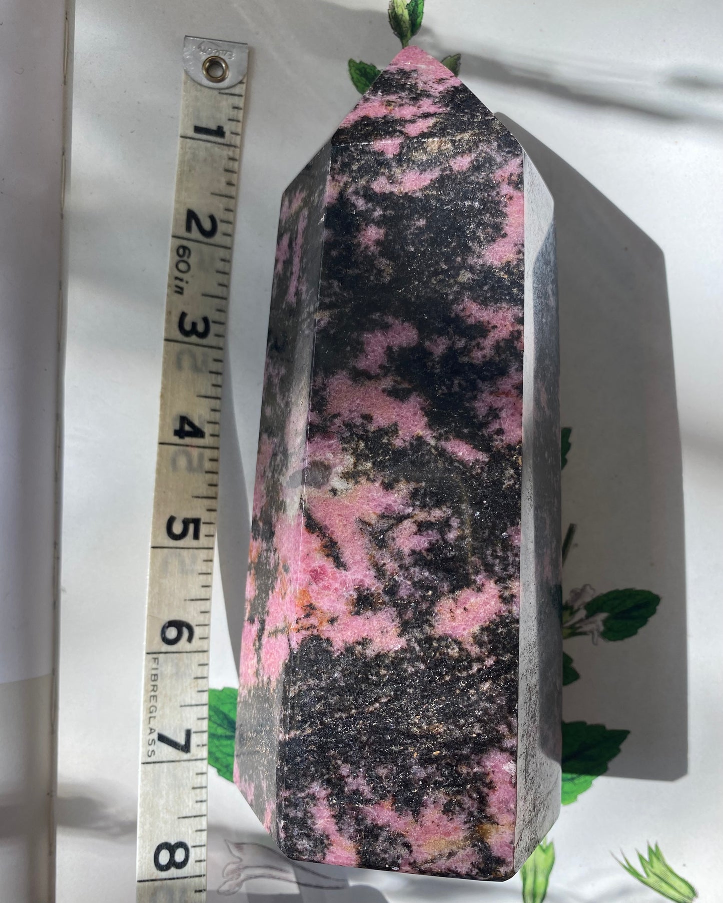 Rhodonite Polished Point 3.55 lbs - Moon Room Shop and Wellness