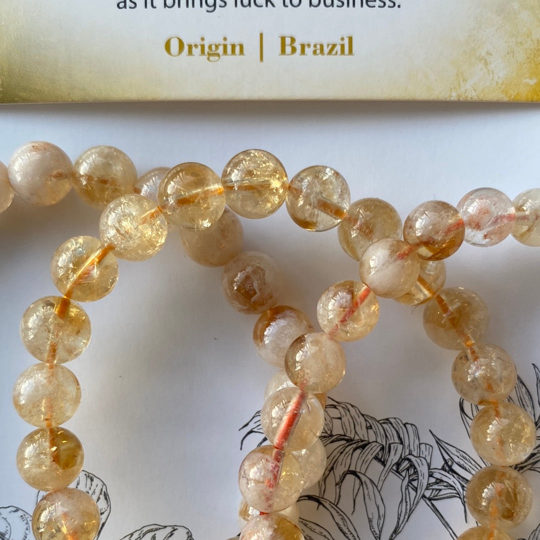 Citrine Stretch Bracelet (Heat Treated) - Moon Room Shop and Wellness