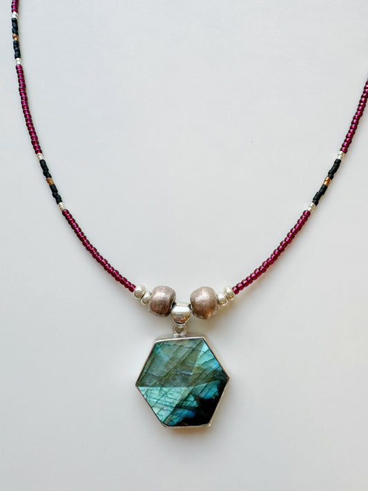 Labradorite  Handmade Necklace - Moon Room Shop and Wellness