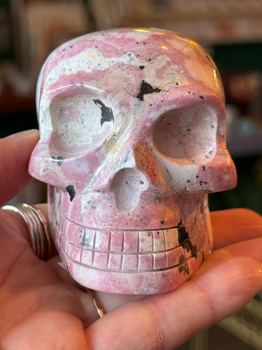 Rhodonite Skull -398 g- Peru - Moon Room Shop and Wellness