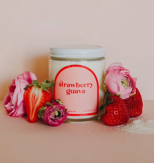 9oz - Scented Candle - Strawberry Guava - Moon Room Shop and Wellness