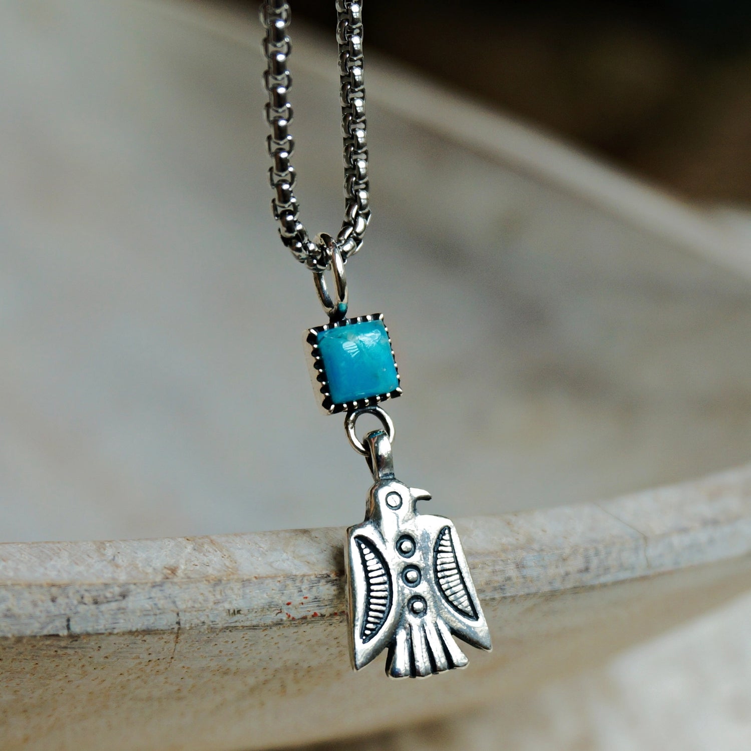Thunderbird Charm Necklace - Sterling Silver - Moon Room Shop and Wellness