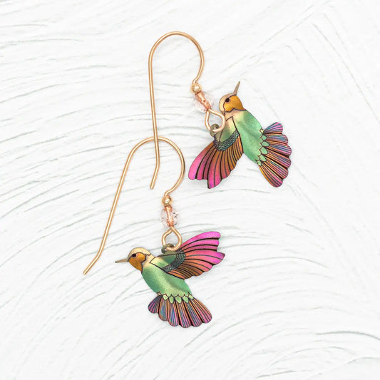 Holly Yashi ~Picaflor Earrings~ Gold Fill (pink/orange) - Moon Room Shop and Wellness