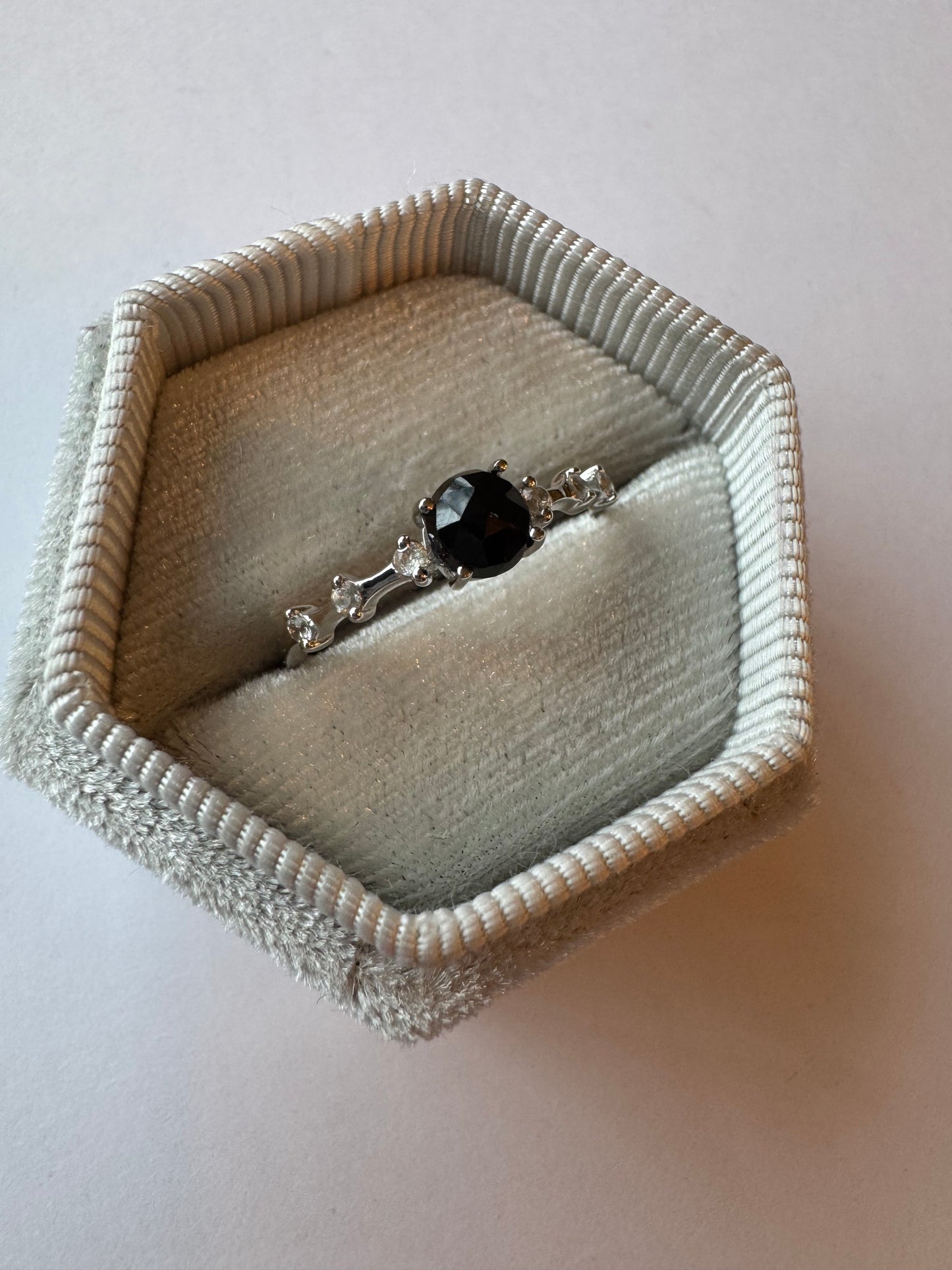 Black Tourmaline Sterling Silver Ring Size 7,8,9 - Moon Room Shop and Wellness