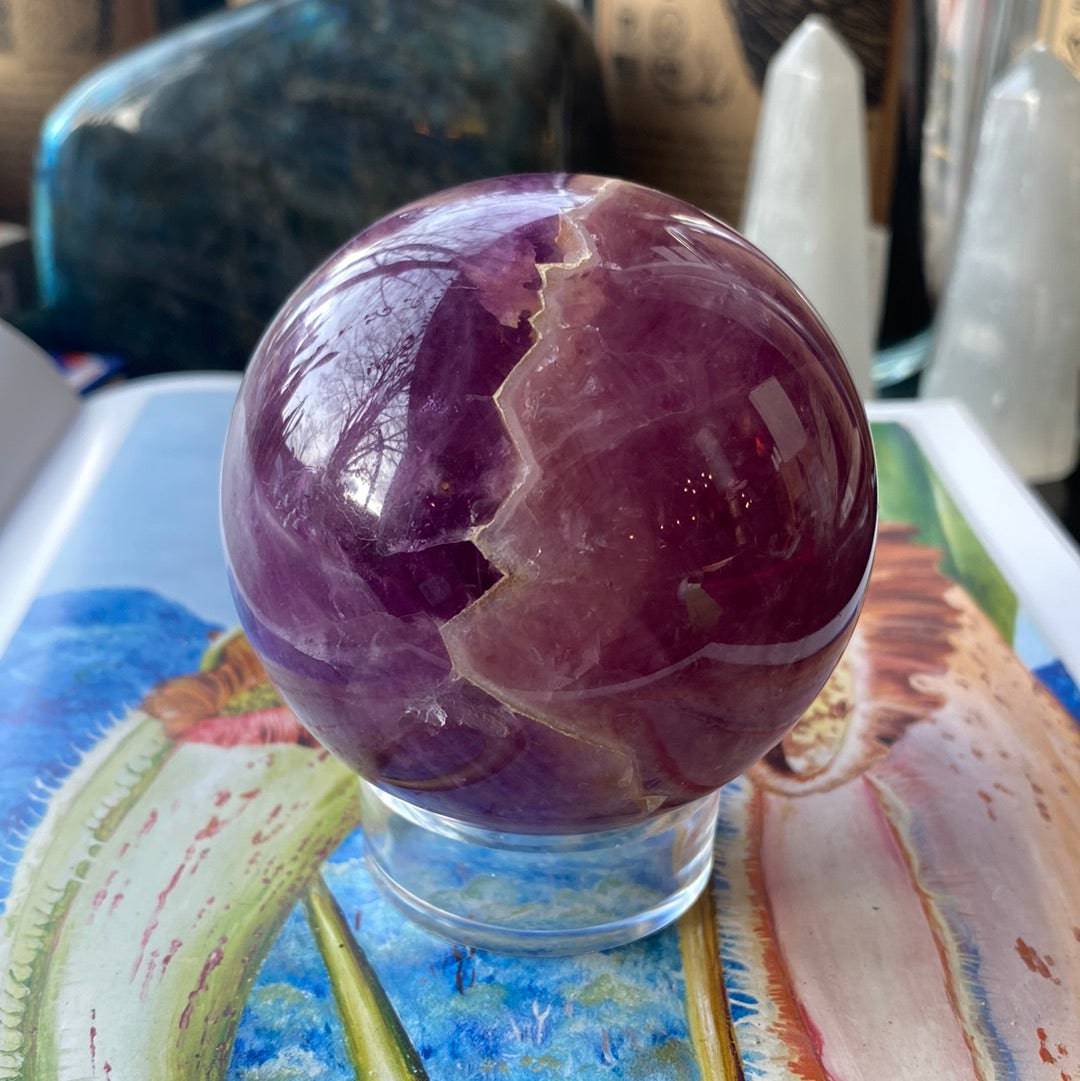 Rainbow Fluorite Sphere 1.31 lbs - Moon Room Shop and Wellness