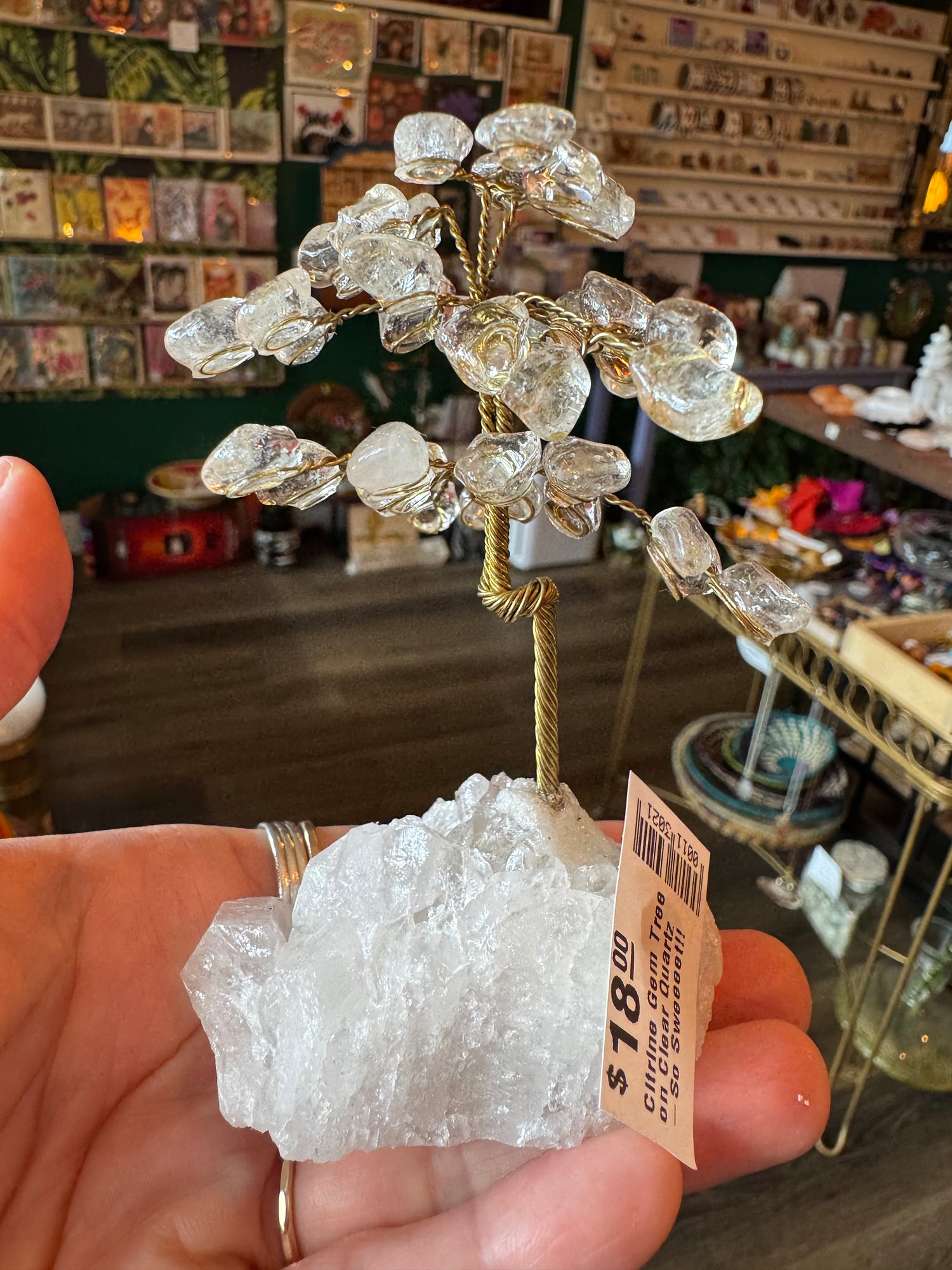 Citrine Gem Tree on Clear Quartz -So Sweeeet!! - Moon Room Shop and Wellness