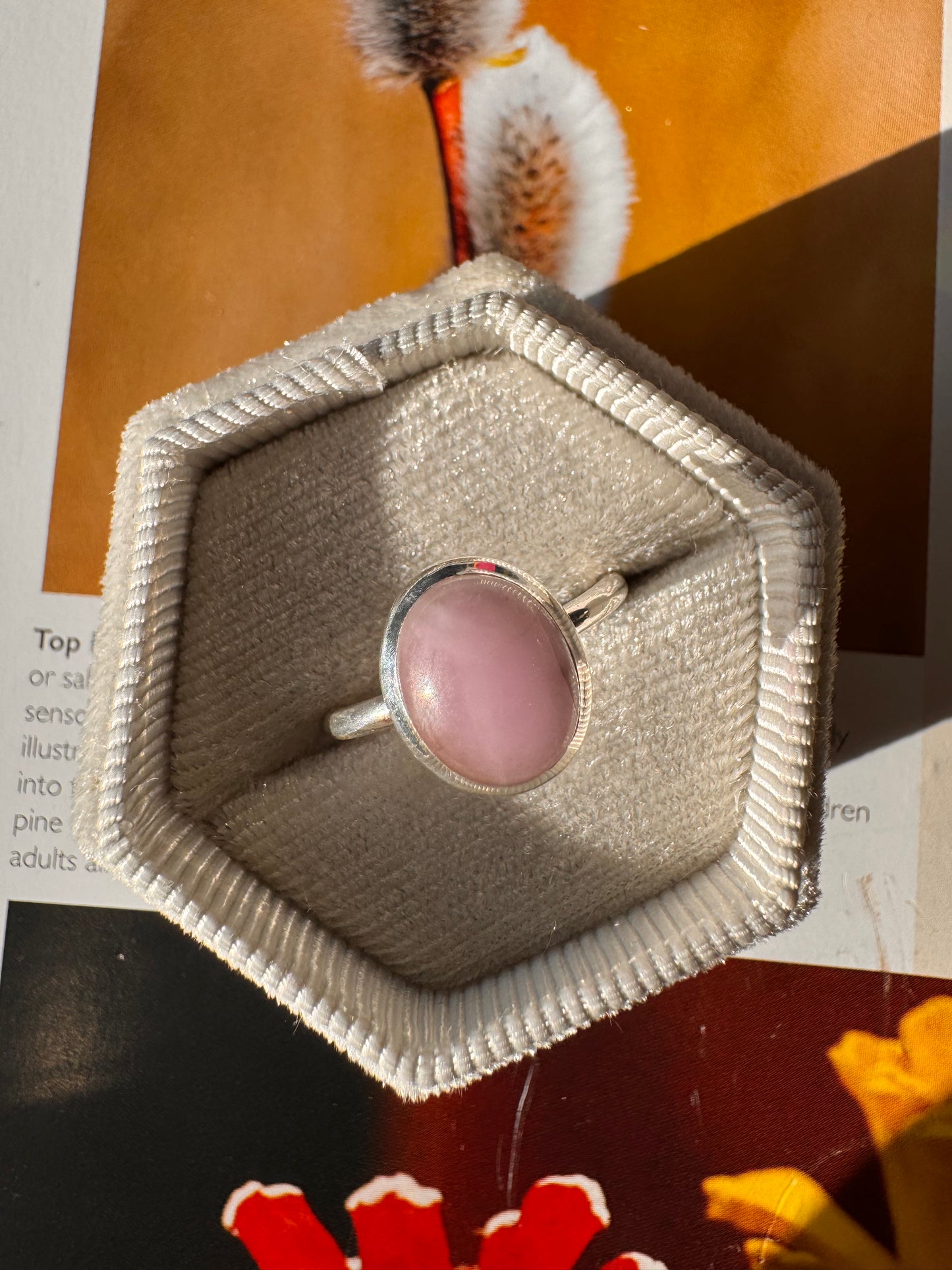 Kunzite Sterling Silver Ring Size 6 - Moon Room Shop and Wellness