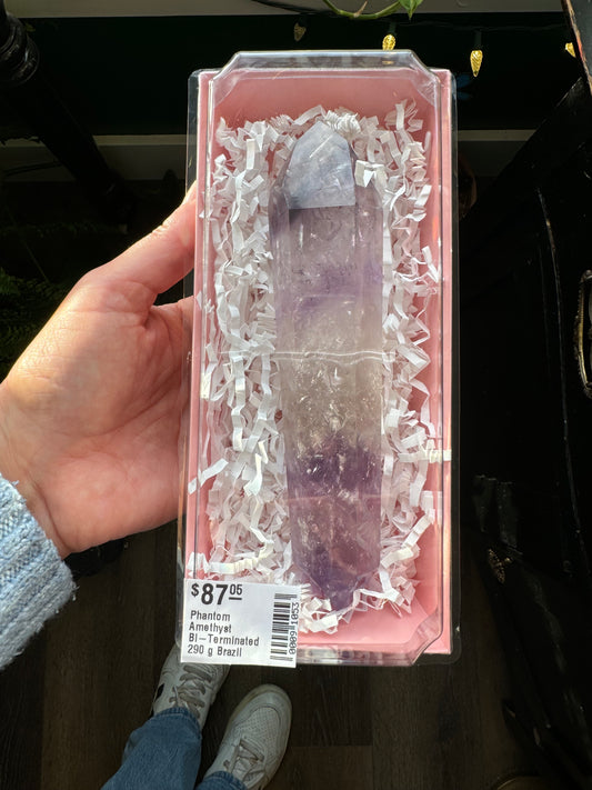 Phantom Amethyst Bi-Terminated 290 g Brazil - Moon Room Shop and Wellness