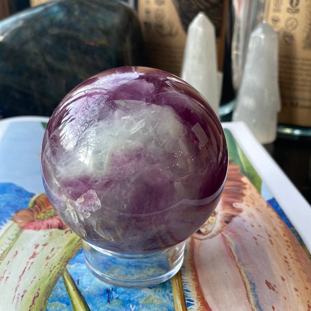 Rainbow Fluorite Sphere 1.31 lbs - Moon Room Shop and Wellness