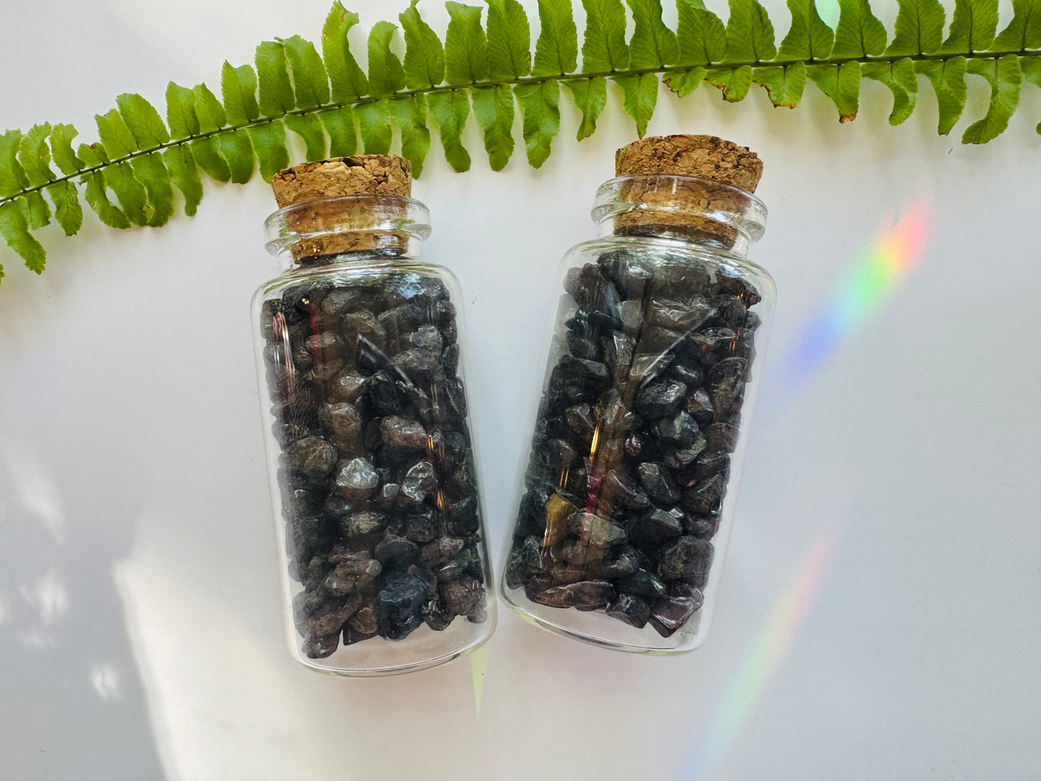 Garnet Gem Chip 25 ml Glass Jar - Moon Room Shop and Wellness
