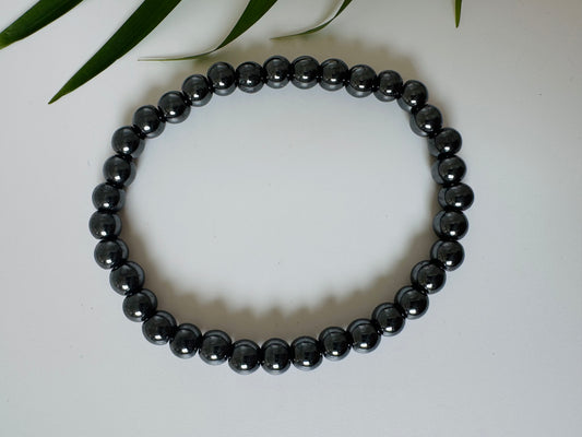 Hematite Stretch Bracelet 6mm - Moon Room Shop and Wellness