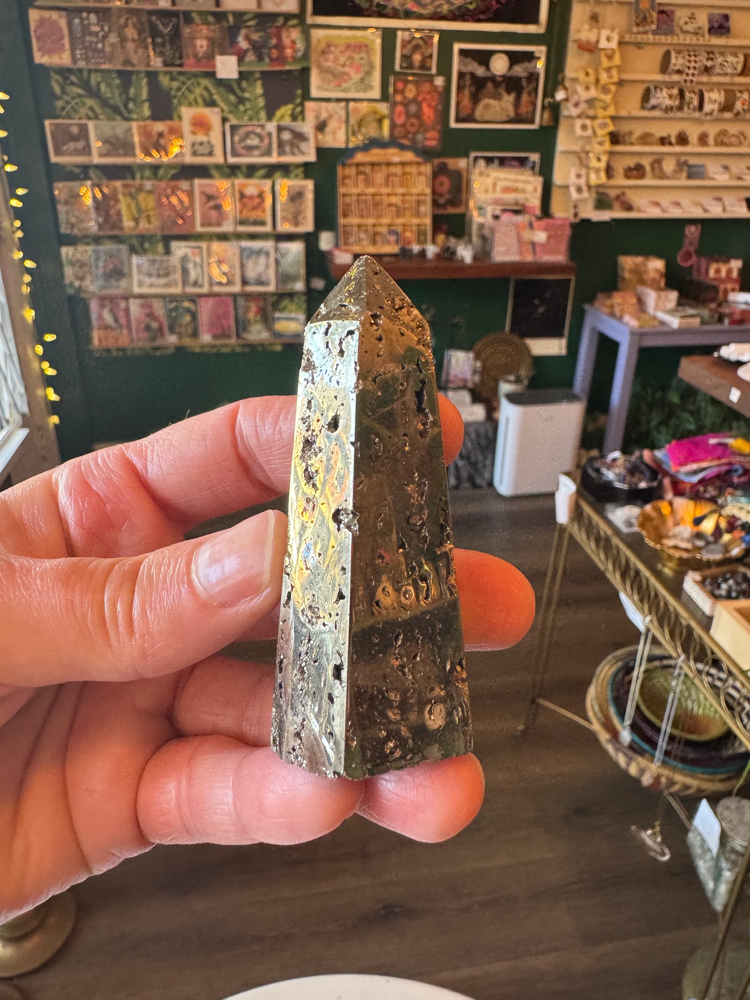 Pyrite Tower/Obelisk 120 g   Peru - Moon Room Shop and Wellness