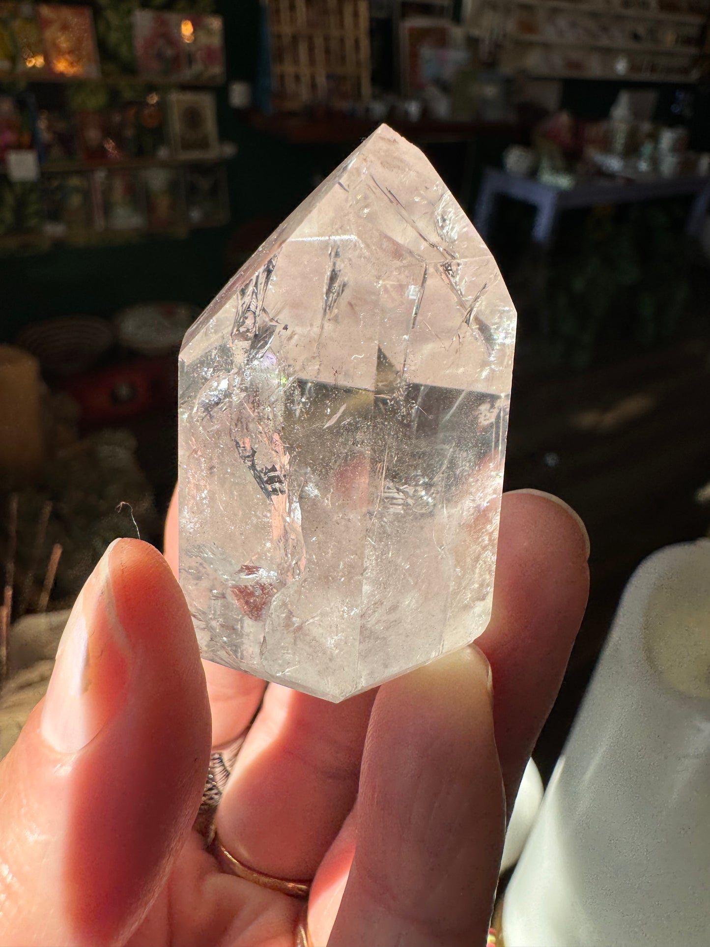 Rainbow Crackle Quartz Tower 51 g Brazil - Moon Room Shop and Wellness