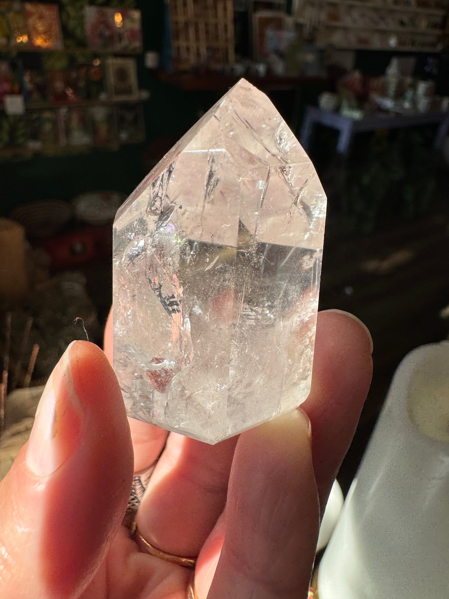 Rainbow Crackle Quartz Tower 51 g Brazil - Moon Room Shop and Wellness