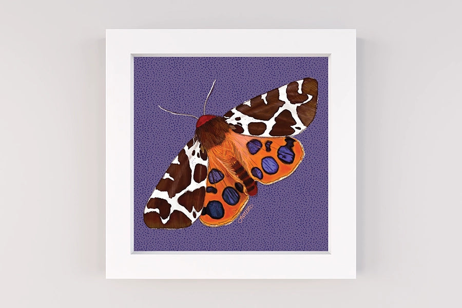 Garden Tiger Moth Art Print 4x4 - Moon Room Shop and Wellness