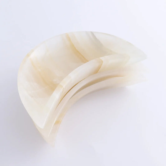 White Onyx Moon Dish