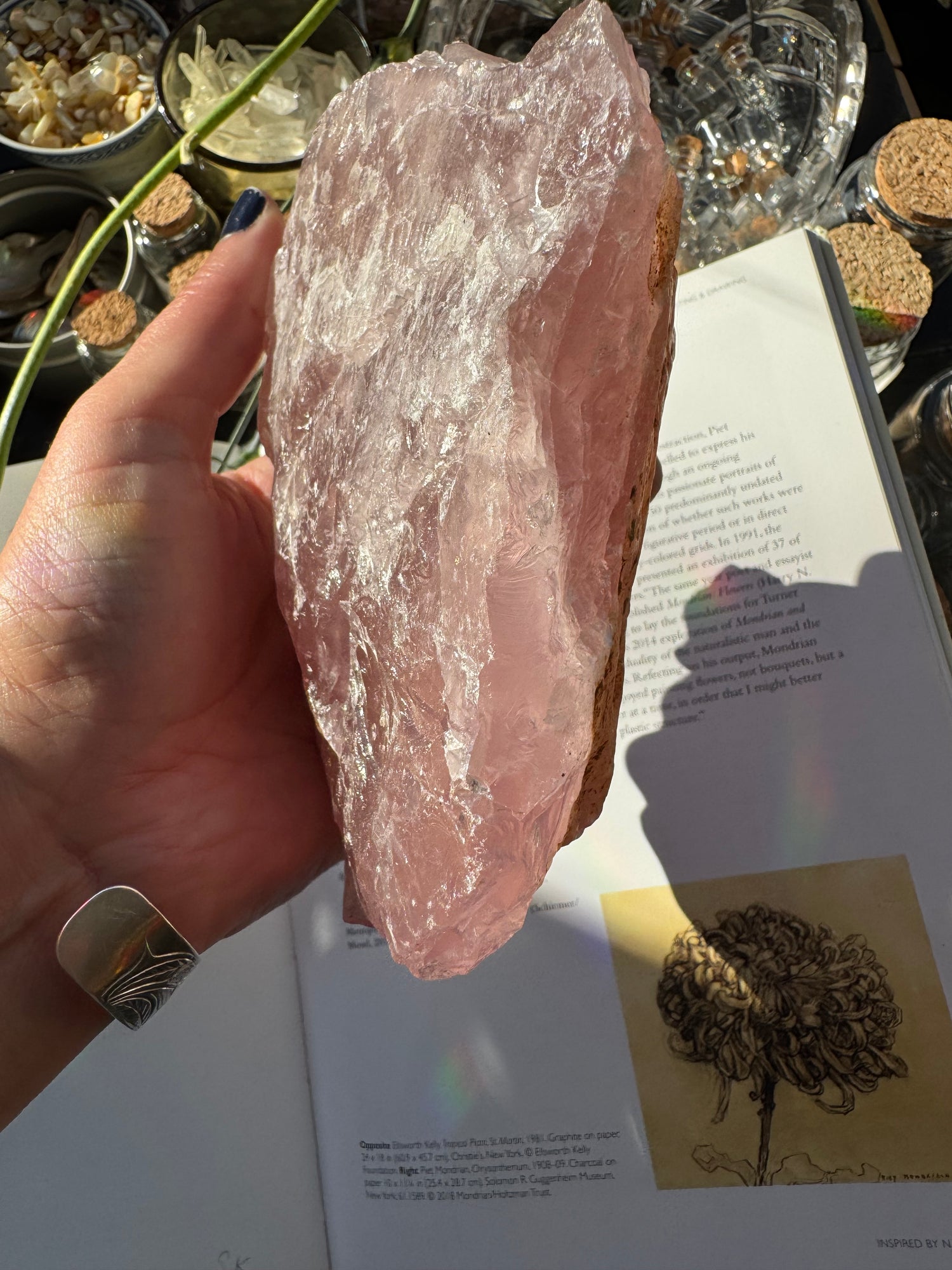 Rose Quartz Rough 2lb Piece Ethically Sourced - Moon Room Shop and Wellness