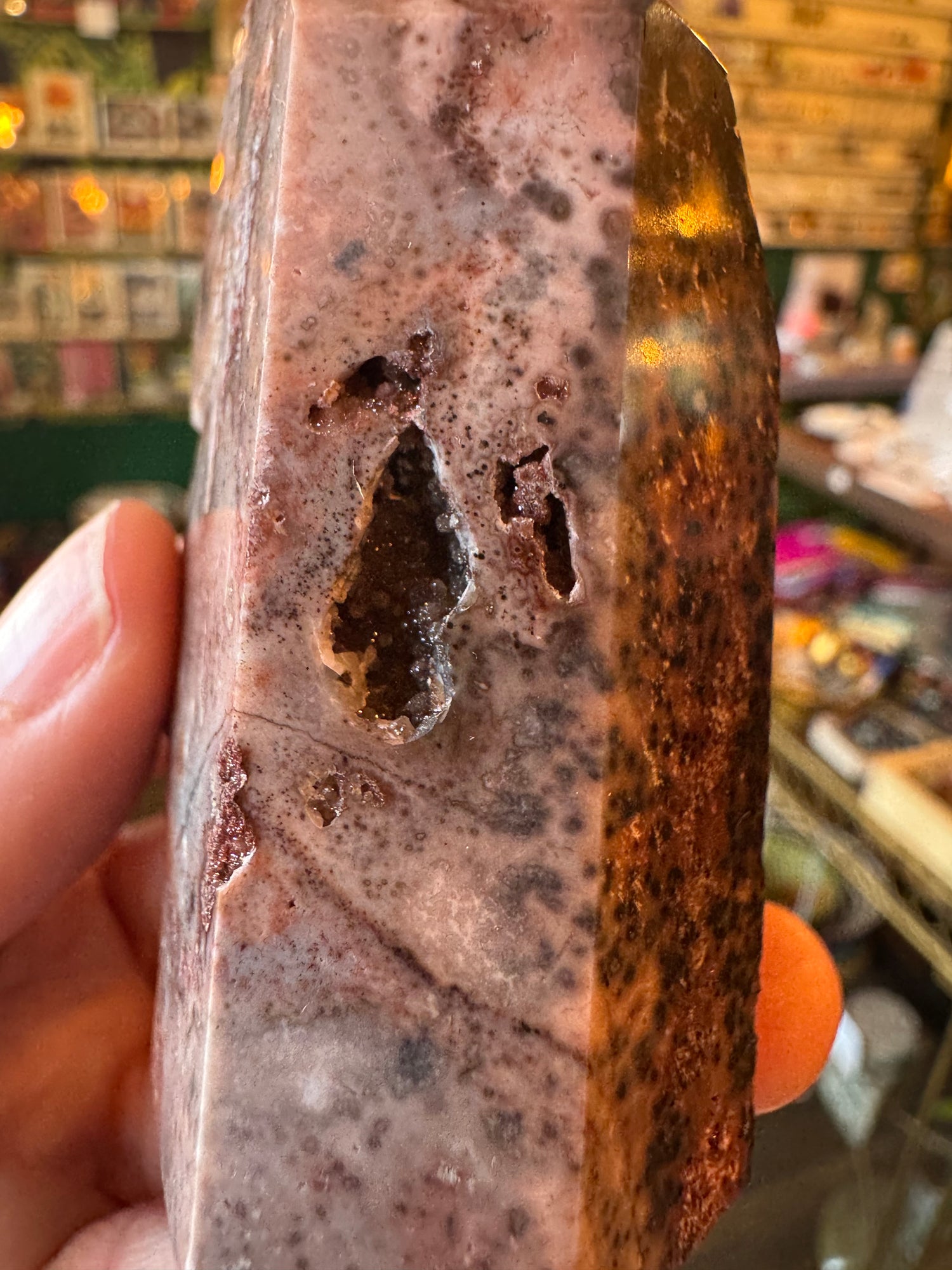 Chalcedony & Druzy Quartz Tower 172 g Brazil - Moon Room Shop and Wellness