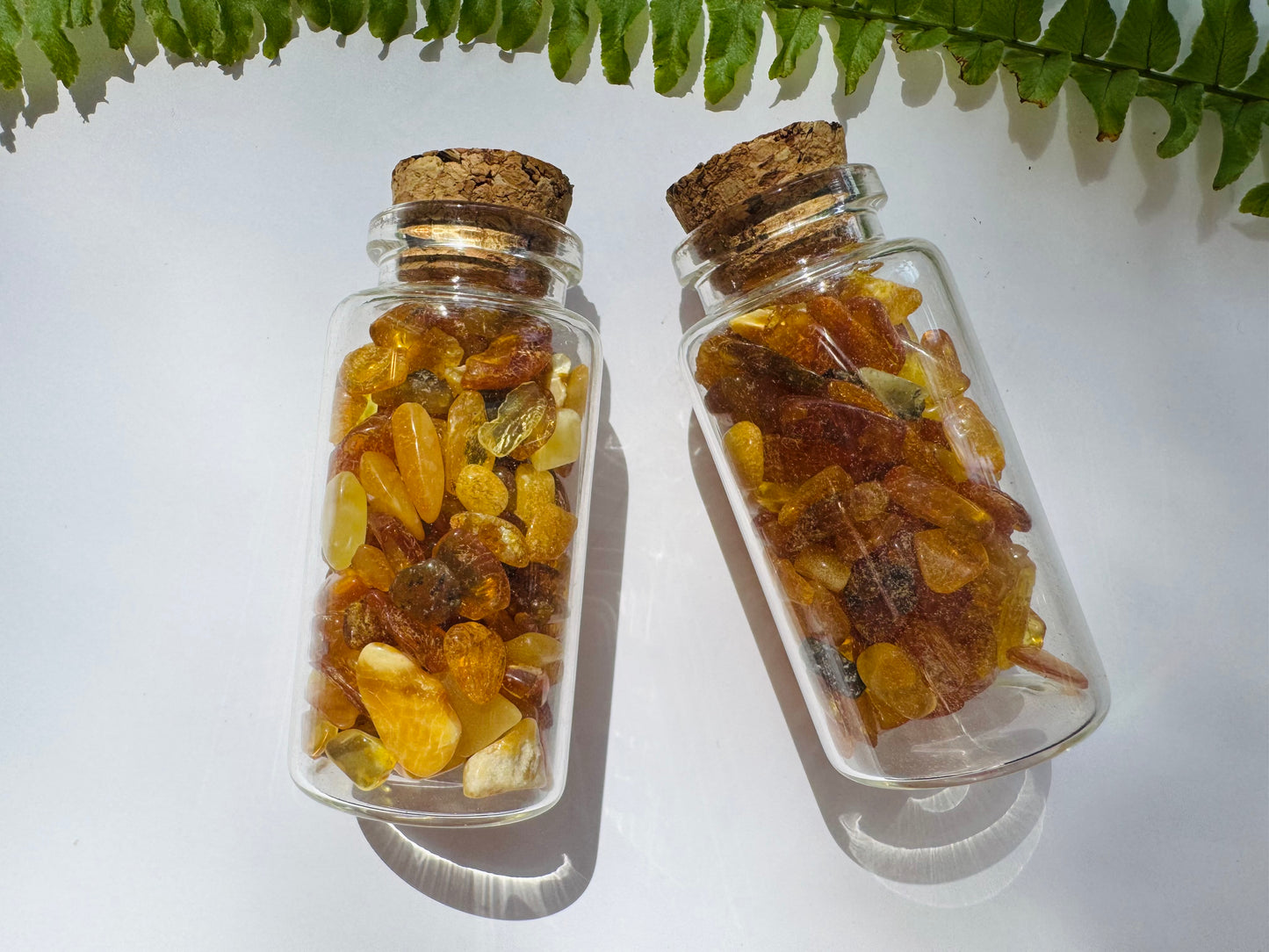 Amber Gem Chip 25 ml Glass Jar - Moon Room Shop and Wellness