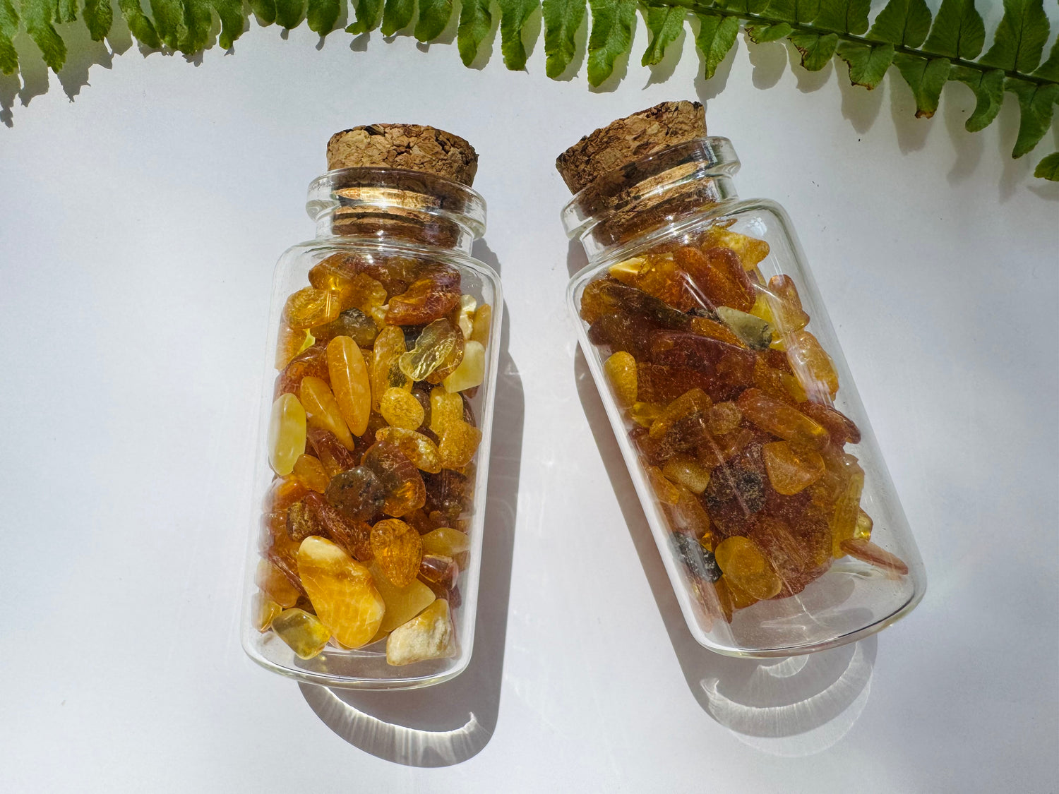Amber Gem Chip 25 ml Glass Jar - Moon Room Shop and Wellness