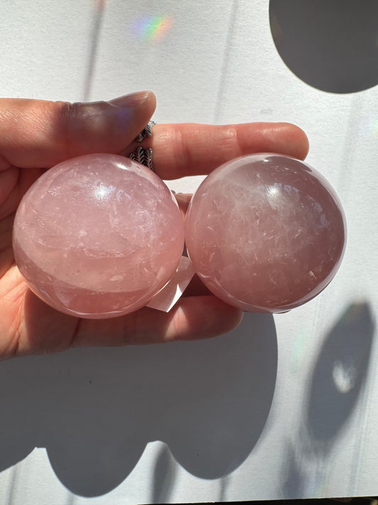 Rose Quartz Sphere 141 g Brazil Beauty! - Moon Room Shop and Wellness